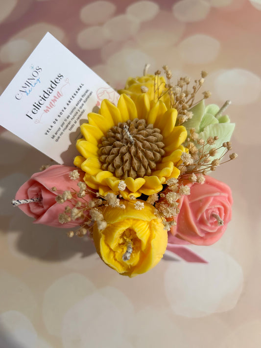 MACETA DE FLORES CON GIRASOL